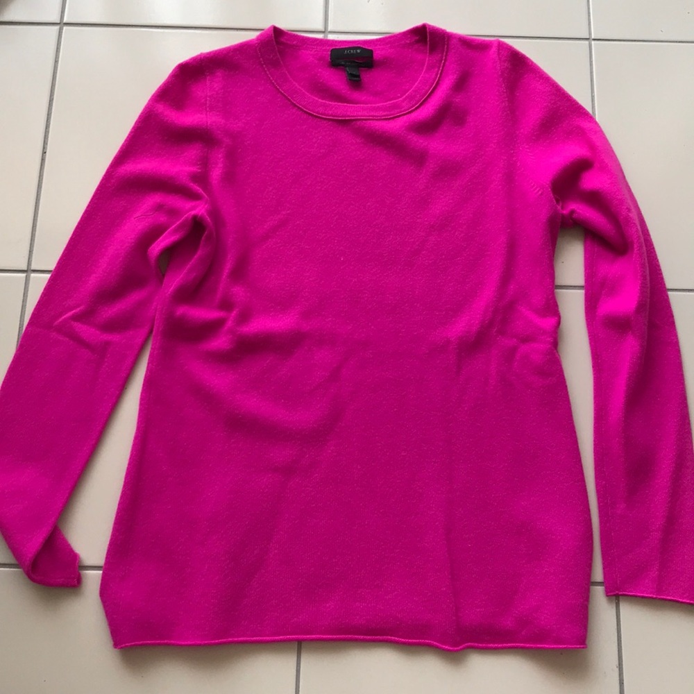 Hot pink cashmere sweater